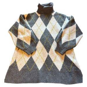 HYFVE Charcoal and Green Oversized Sweater